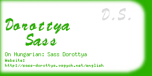 dorottya sass business card